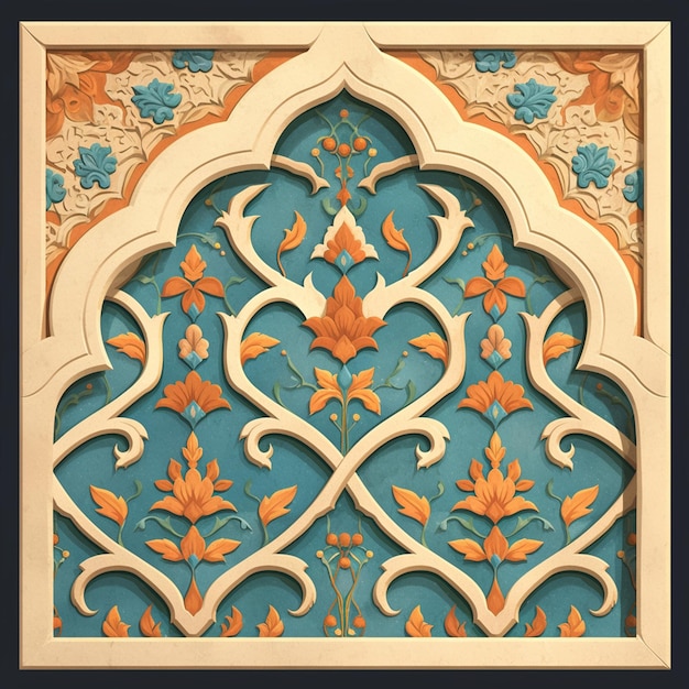 Detailed patterns on Mughal architecture