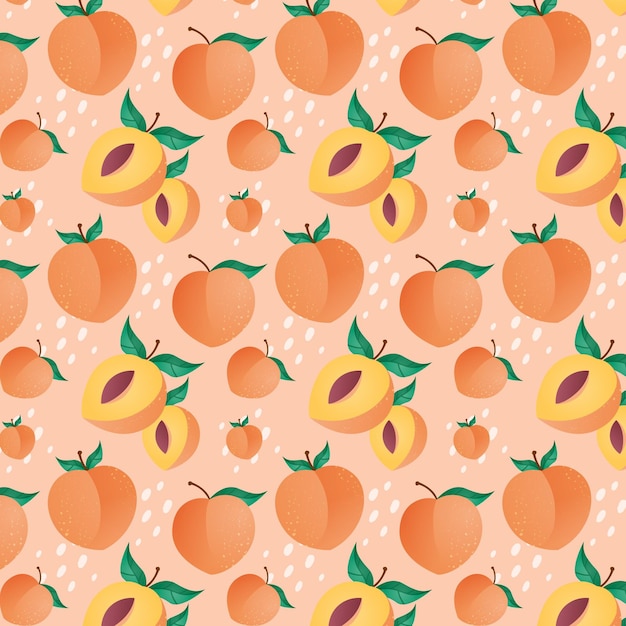 Detailed peach pattern design