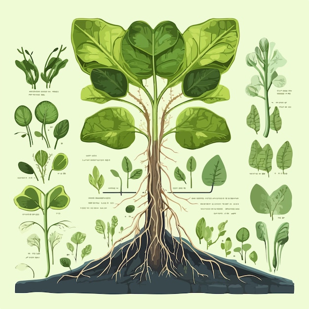 Detailed Plant Anatomy Structure Diagram