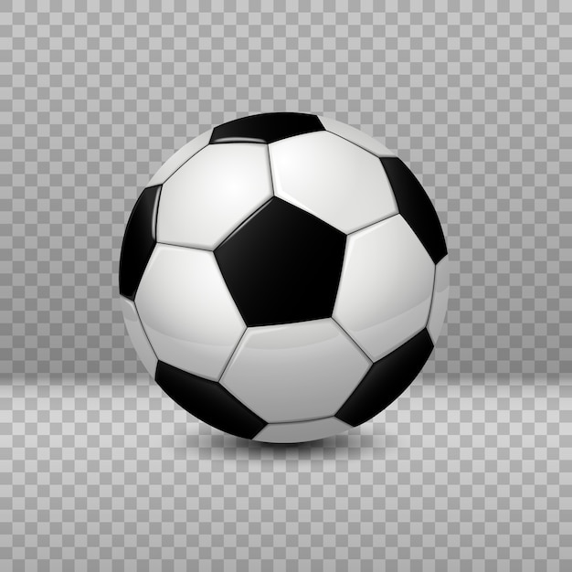 Detailed Soccer Ball isolated on transparent background