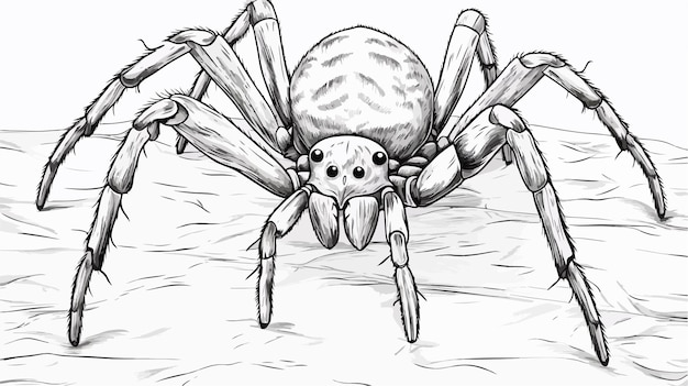 Vector detailed spider insect hand drawn doodle sketch illustration