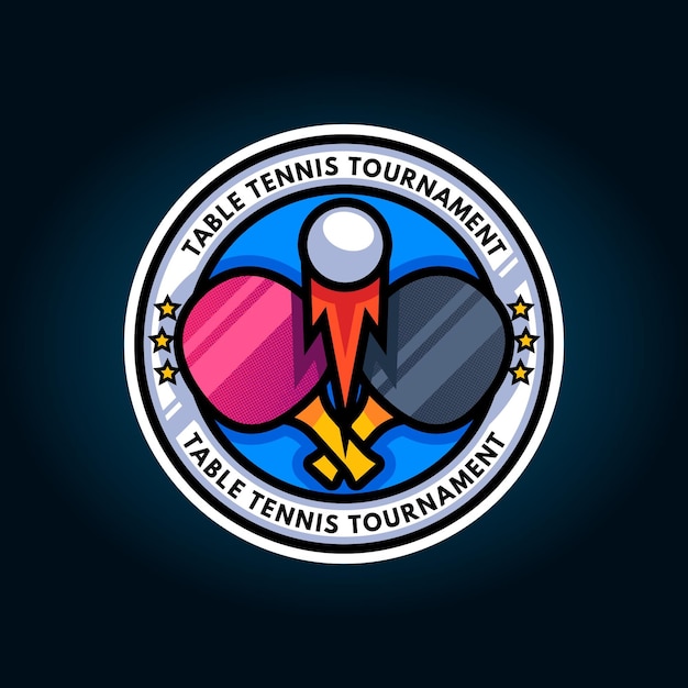 Detailed table tennis logo