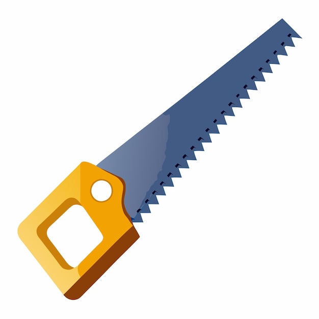 Detailed Vector Design of a Hand Saw Precision and Craftsmanship