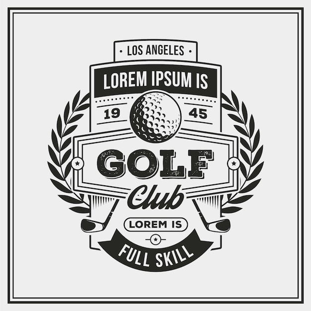 Detailed vintage golf logo