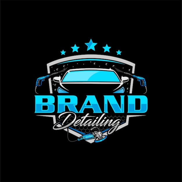 Detailing car logo and car wash logo