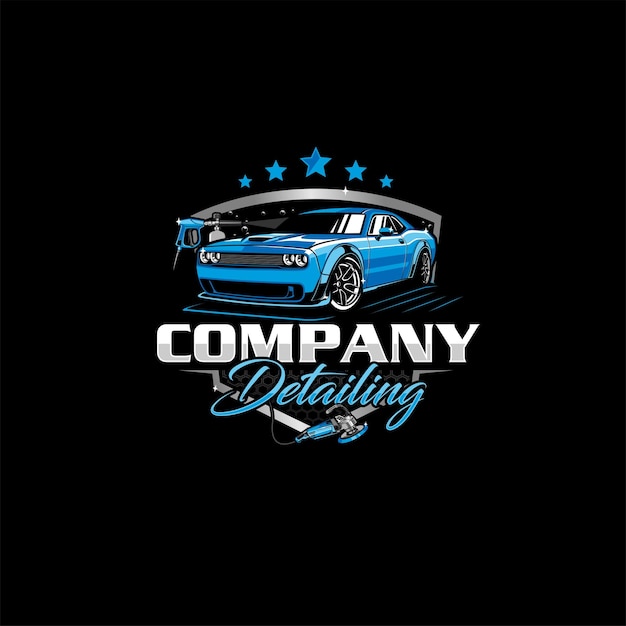 Detailing car logo and car wash logo