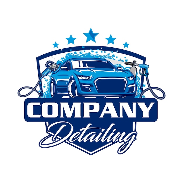 Vector detailing car logo and car wash logo