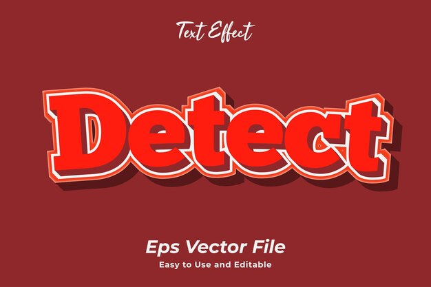 Detect Text effect Editable and easy to use Premium vector