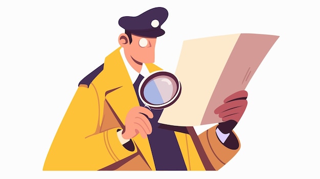 Detective Holding Secret Document Confidential Investigation Concept