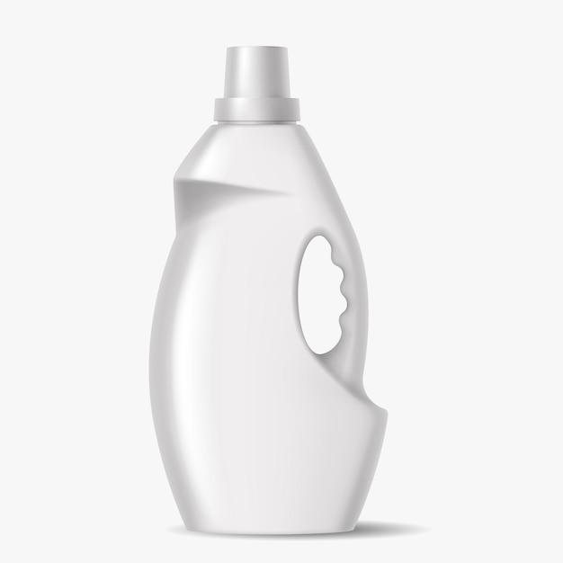 Vector detergent plastic bottle with handle realistic illustration