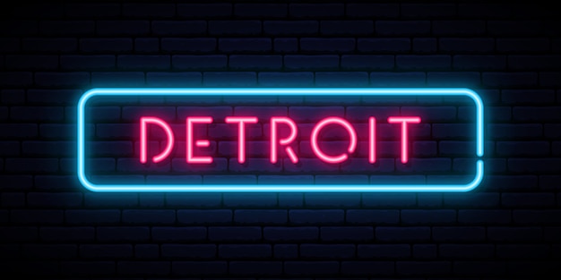 Detroit neon sign.