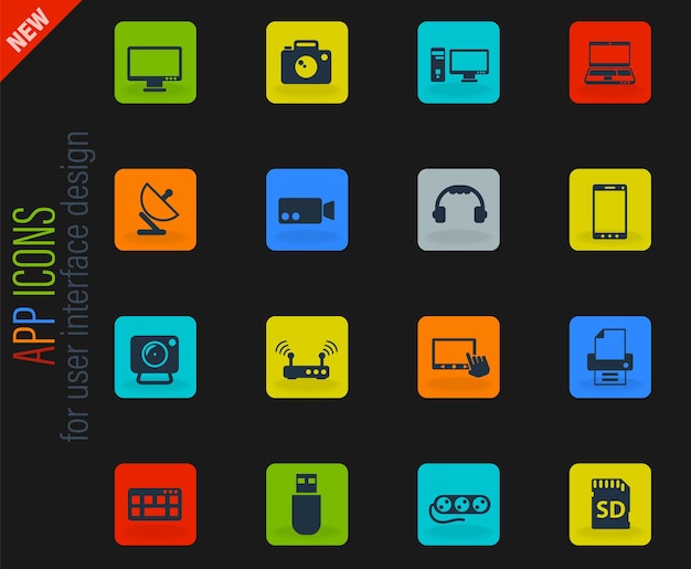 Devices icon set