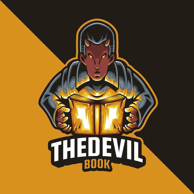 Devil Book Mascot Logo