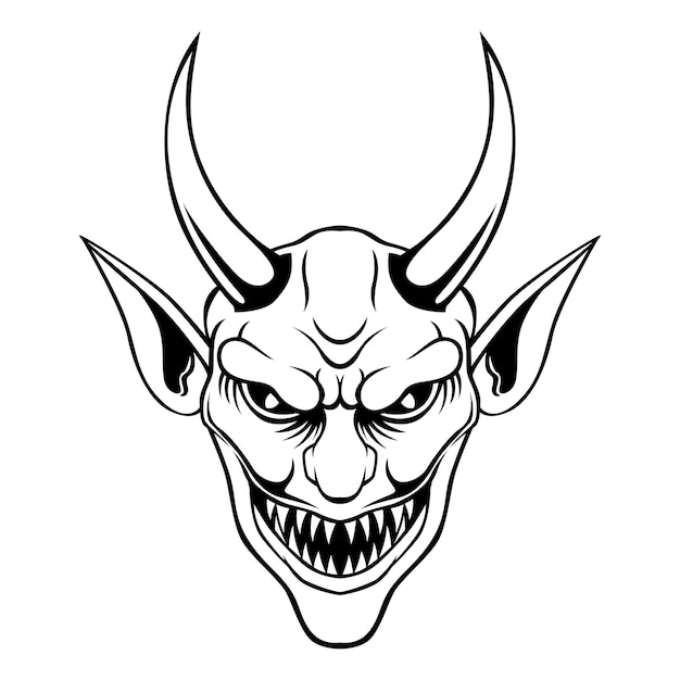 Devil Head Vector Devil Demon Mascot Logo Vector Design Template