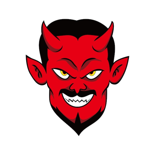 devil head vector illustration. Demon sign and symbol.