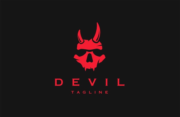 Vector devil logo icon design template flat vector