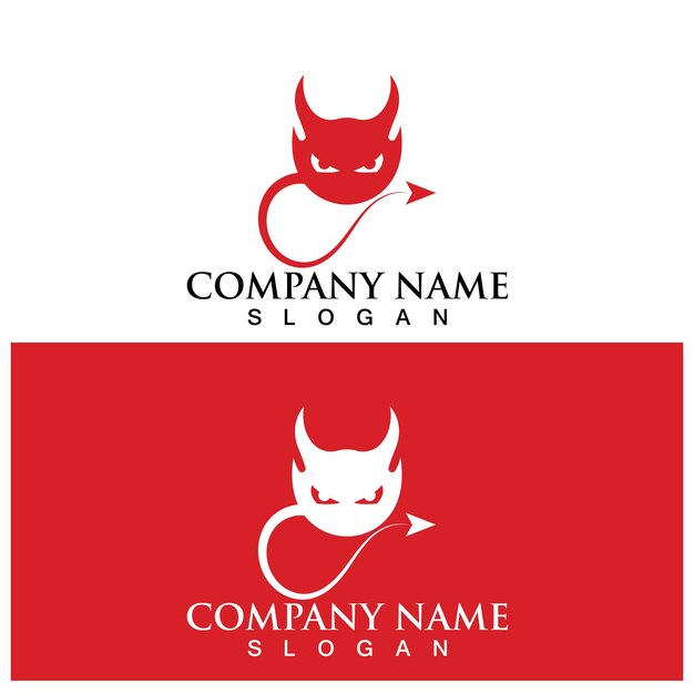 Devil logo and vector template