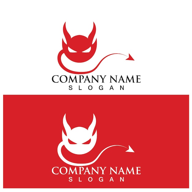 Devil logo and vector template