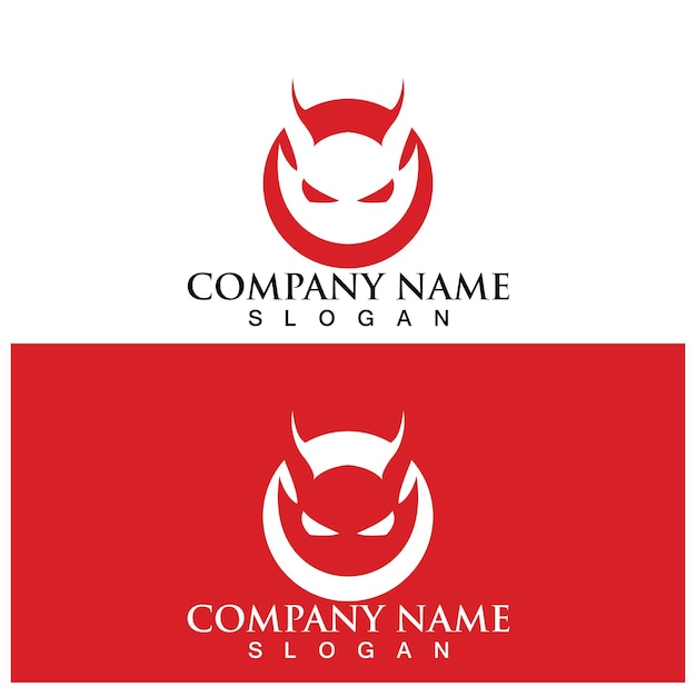 Devil logo and vector template