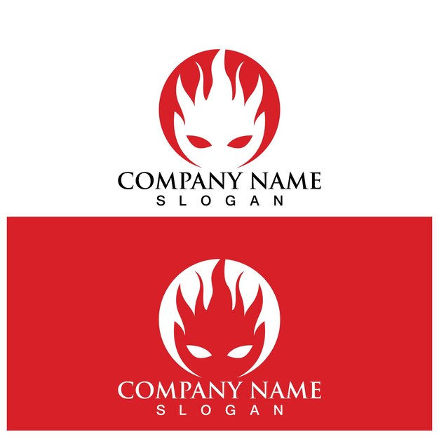 Devil logo and vector template