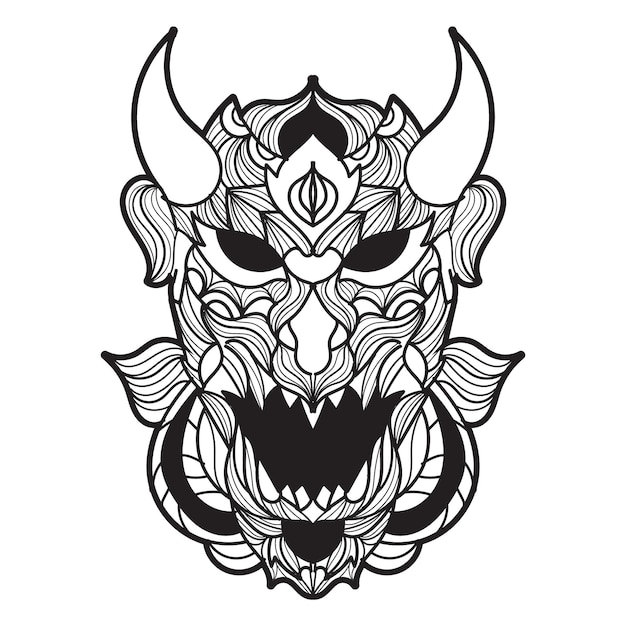 Devil mandala vector illustration