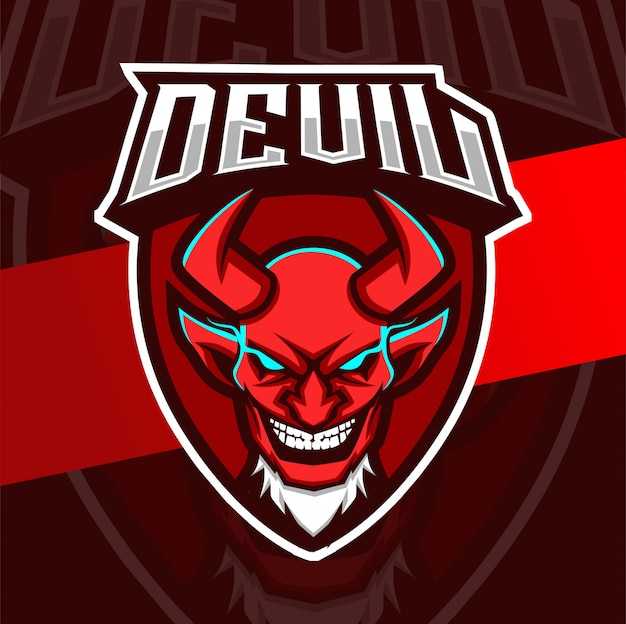 Vector devil mascot esport logo