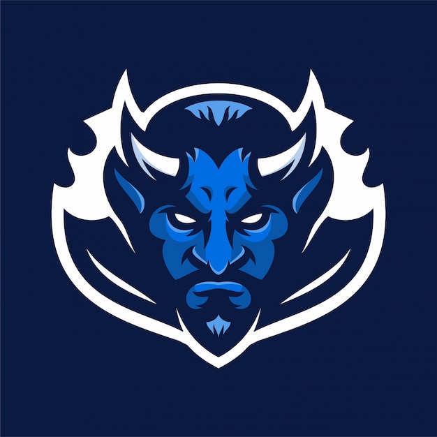 DEVIL MASCOT HEAD SPORT LOGO