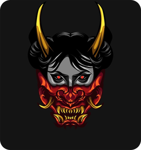 devil mask illustration