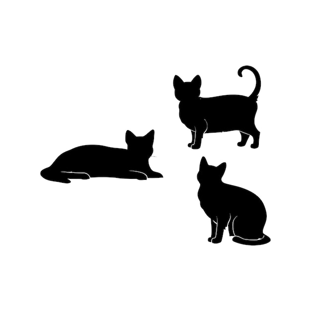 Devon Rex Silhouette Vector Template Illustration