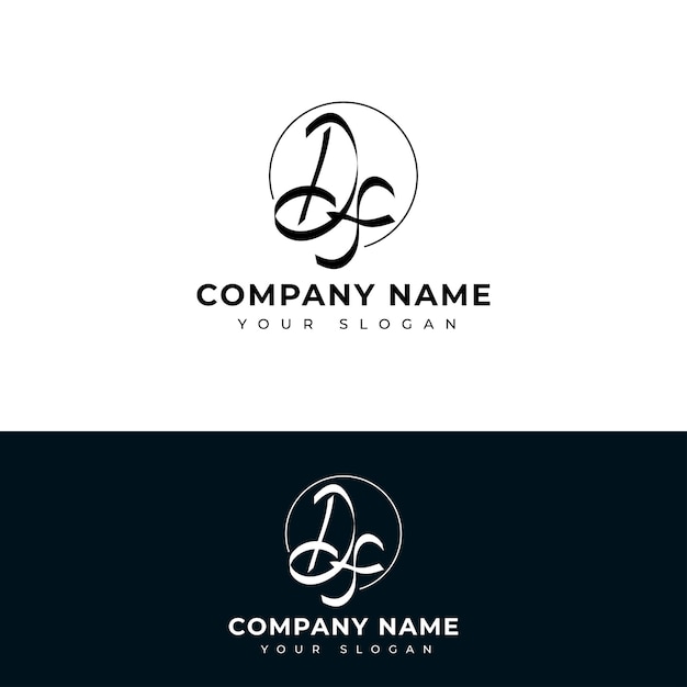 Df Initial signature logo vector design