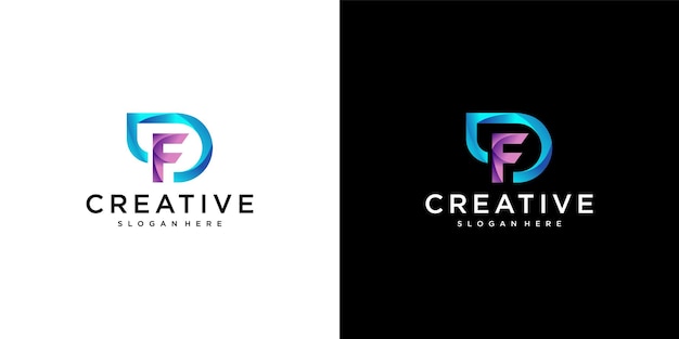 DF logo design premium