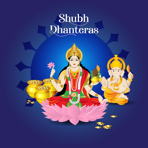 Dhanteras Coin LaxMi Vector Festival