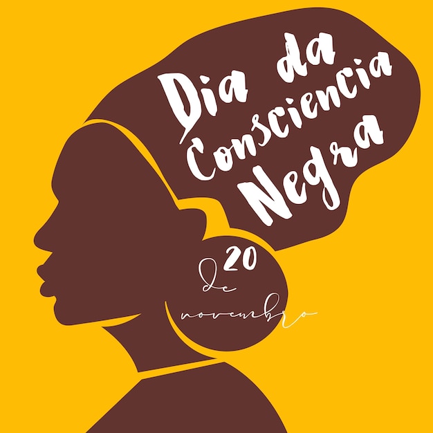 Dia da consciencia negra illustration abstract women portreit design