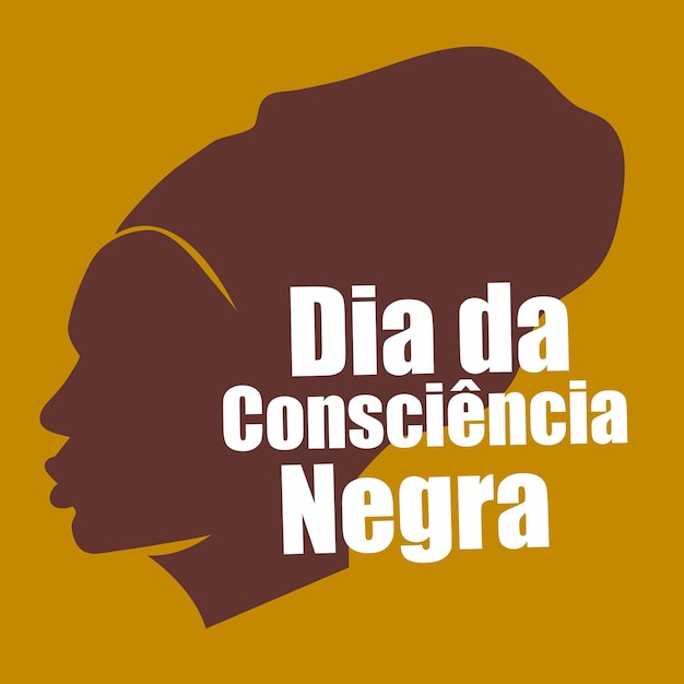 Dia da consciencia negra illustration abstract women portreit design