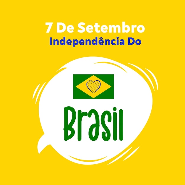 Dia da independencia do brazil post for social media independence day