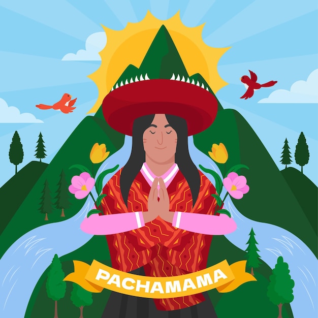 Dia de la pachamama illustration