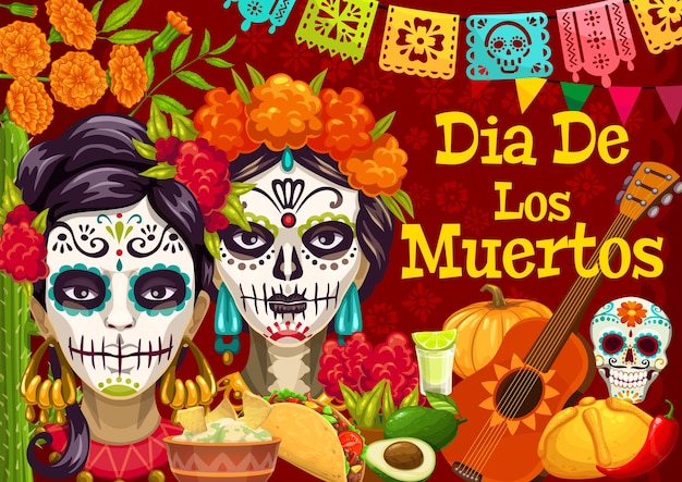 Dia de los Muertos mexican holiday poster design