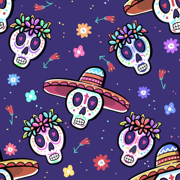 día de muerto pattern