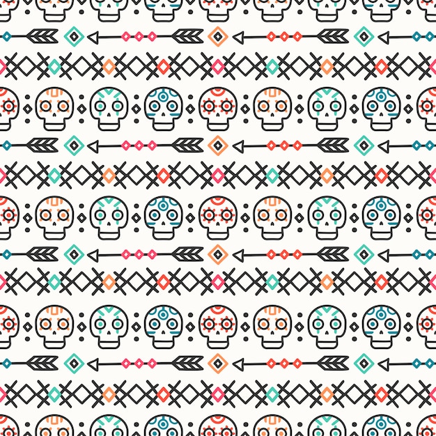 Vector dia de muertos pattern