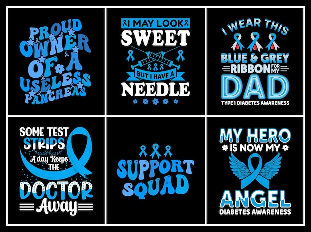 Diabetes Awareness quote t-shirt bundle