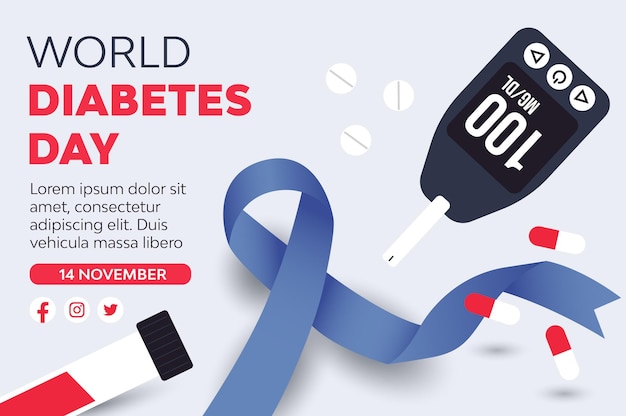 Diabetes day vector illustration concept