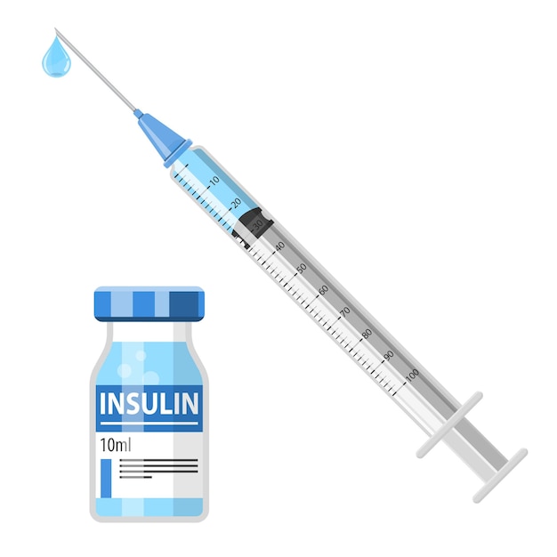 Diabetes Insulin Syringe and Vial