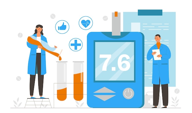 Vector diabetes mellitus concept