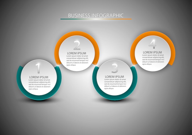 Diagram with 4 steps, options, parts or processes.