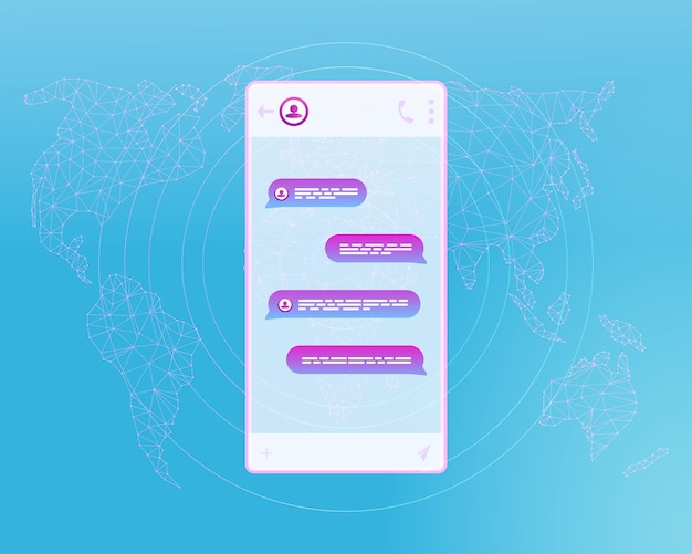 Dialog-enabled interface, online chat rooms, pop-ups when you visit marketing website and mobile applications. Chat bot form. Vector illustration.