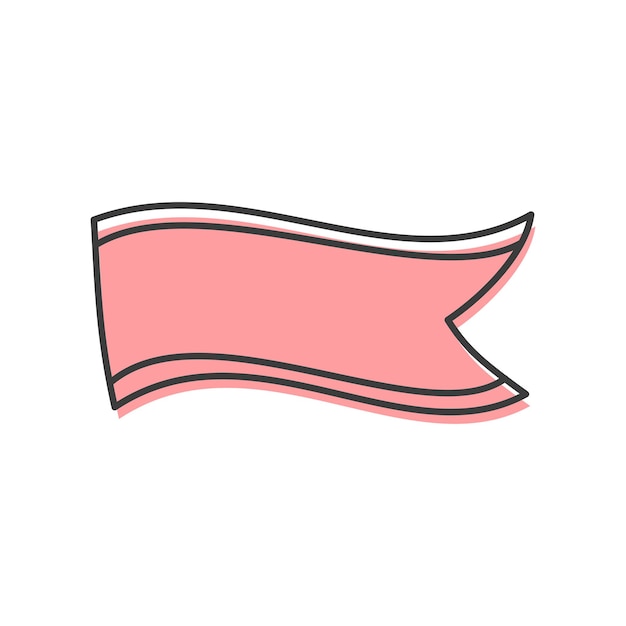 Dialog message doodle paper banner blank tag icon