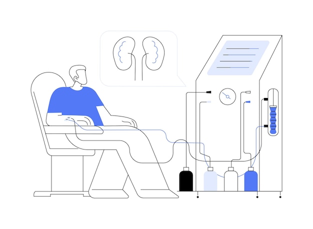 Dialysis machine abstract concept vector illustration