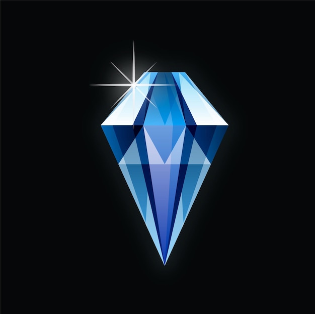 Diamond cartoon vector illustration