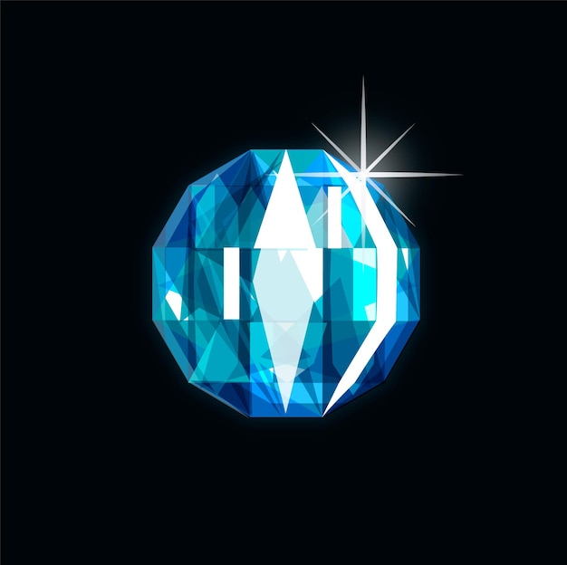 Diamond cartoon vector illustration