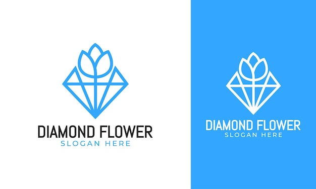 Diamond flower logo for jewelry business